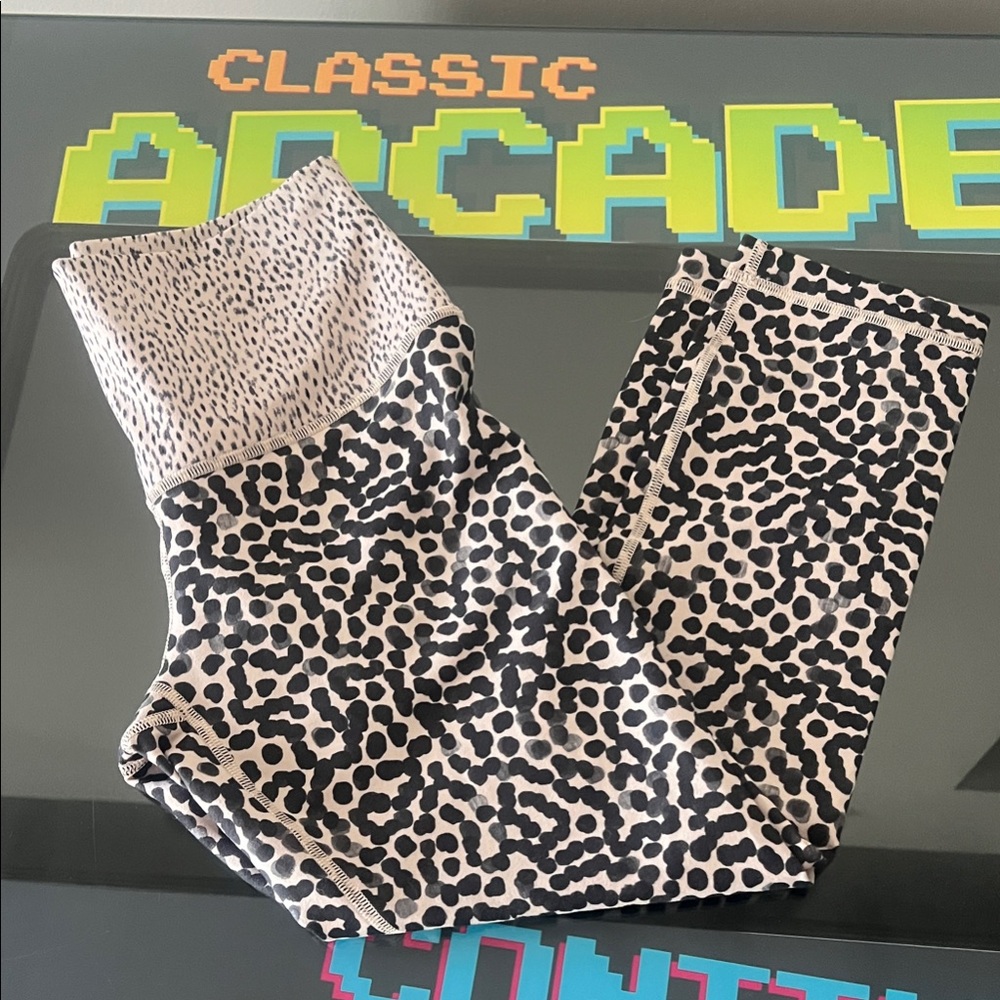 lululemon athletica Black & Cream Leopard High-Rise Leggings